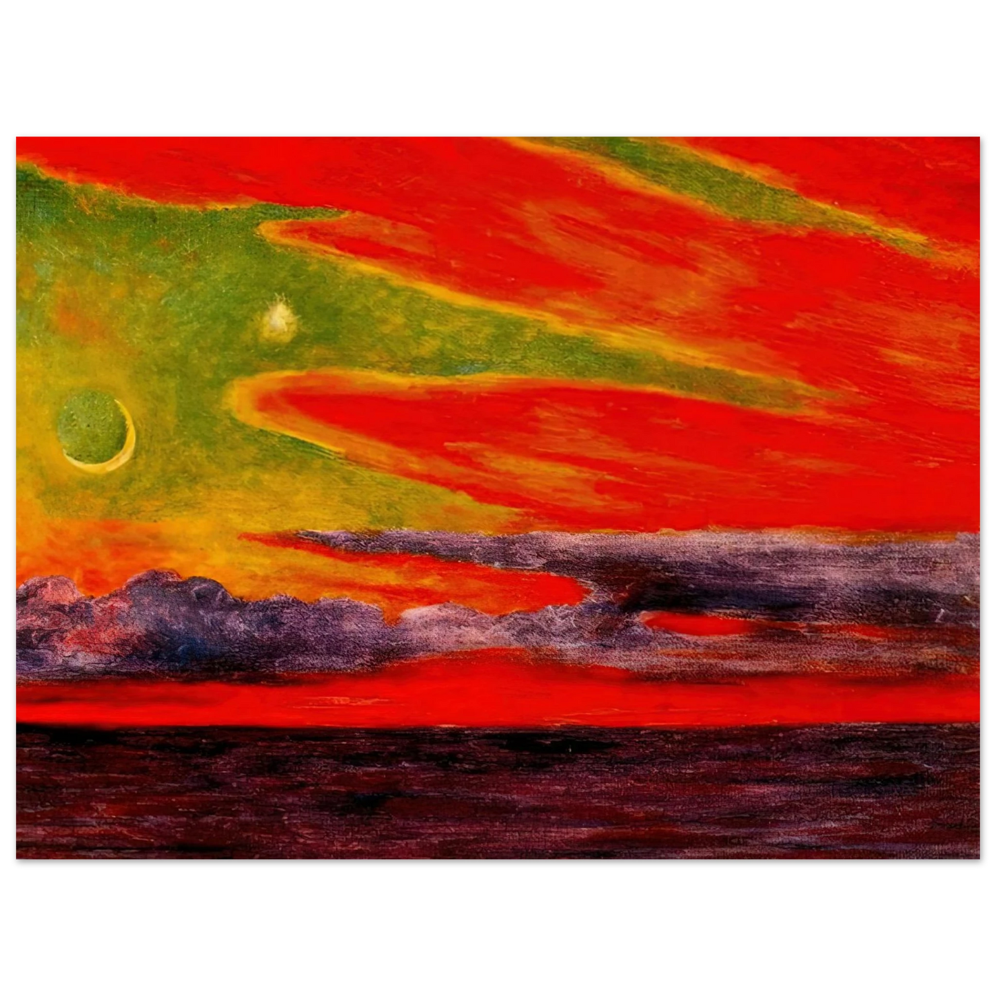 Diego Rivera - EVENING TWILIGHT AT ACAPULCO 1956  75x100 cm / 30x40inches Fine Art Poster