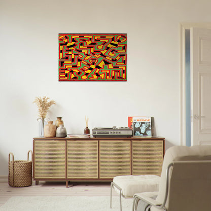 UNTITLED 1988 - Keith Haring Brushed Aluminum Print - 70x100 cm / 28x40 inches | Keith Haring Aluminum Print | Keith Haring Prints | Keith Haring Art For Sale