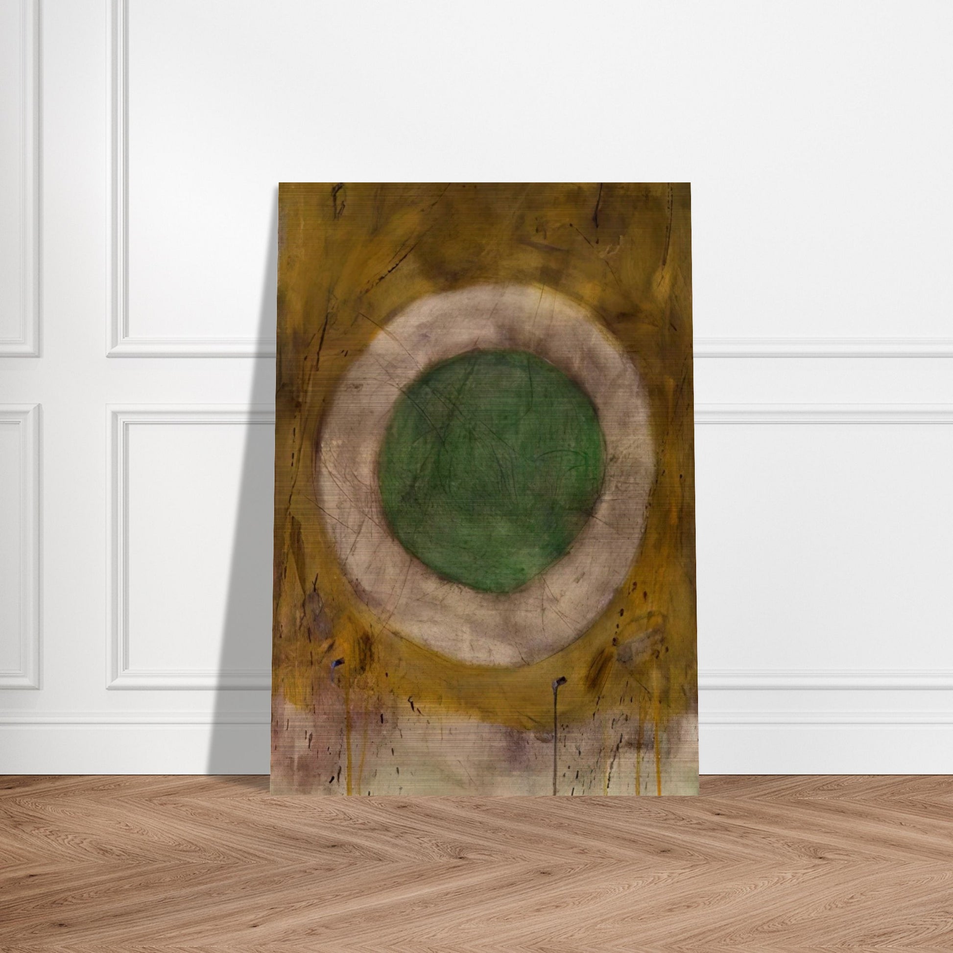 Green Glow - 1958 - Gene Davis Brushed Aluminum Print - 70x100 cm / 28x40 inches | Gene Davis Aluminum Print | Gene Davis Prints