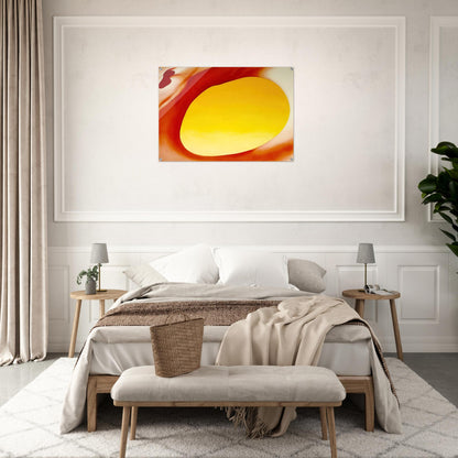 Pelvis Series - Red with Yellow - Georgia O'Keeffe Acrylic Print - 70x100 cm / 28x40″ inches