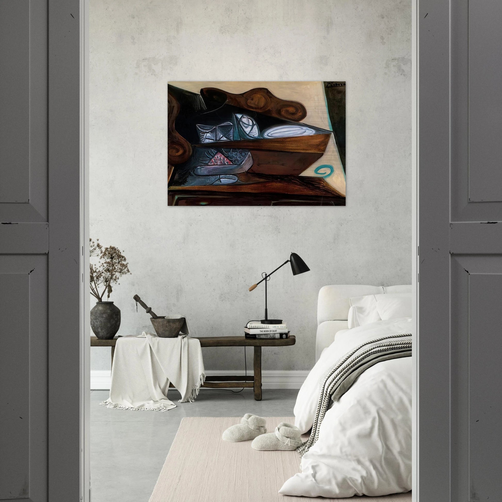 The buffet of  Catalan  - Pablo Picasso Brushed Aluminum Print - 70x100 cm / 28x40 inches | Pablo Picasso Aluminum Print | Pablo Picasso Prints