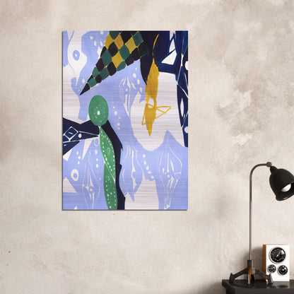 Blue Diaphan - 1965 - Ernst Wilhelm Nay Brushed Aluminum Print - 70x100 cm / 28x40 inches | Ernst Wilhelm Nay Aluminum Print | Ernst Wilhelm Nay Prints