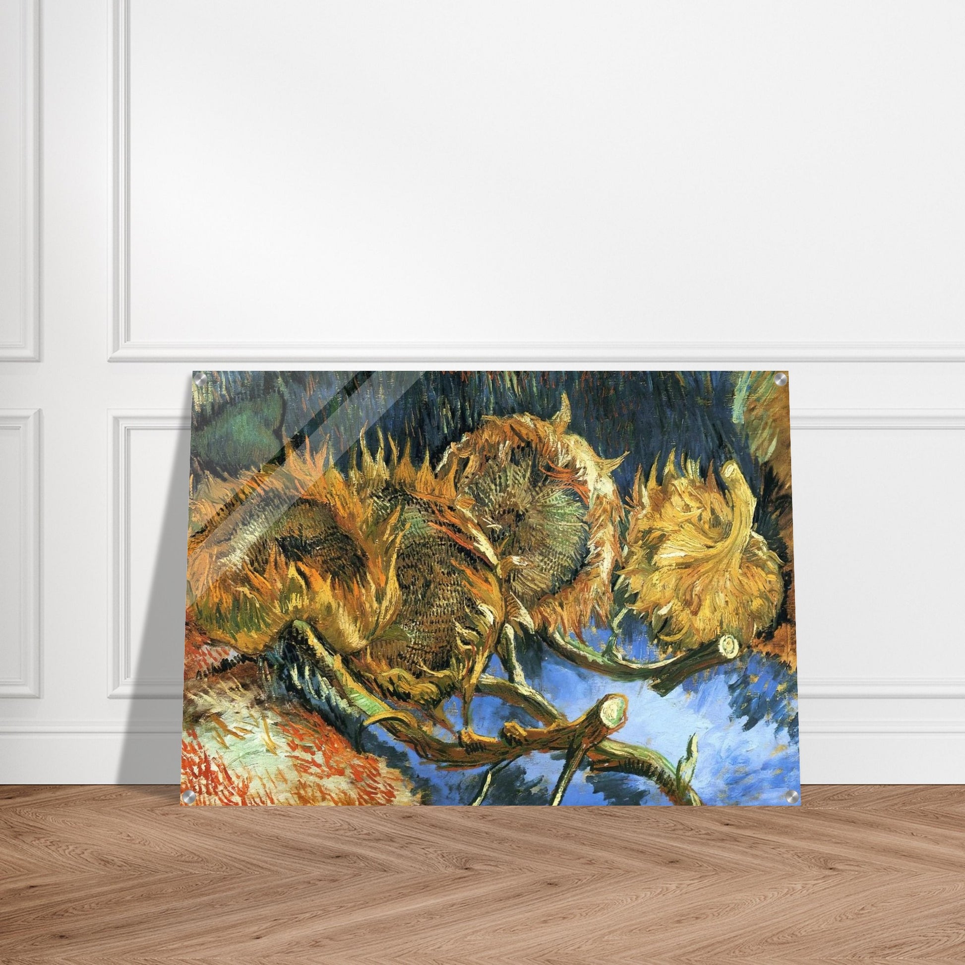 Still Life with Four Sunflowers - Vincent van Gogh Acrylic Print - 70x100 cm / 28x40″ inches