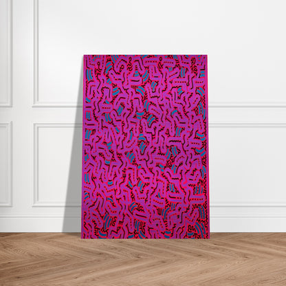 UNTITLED 1984 - Keith Haring Brushed Aluminum Print - 70x100 cm / 28x40 inches | Keith Haring Aluminum Print | Keith Haring Prints