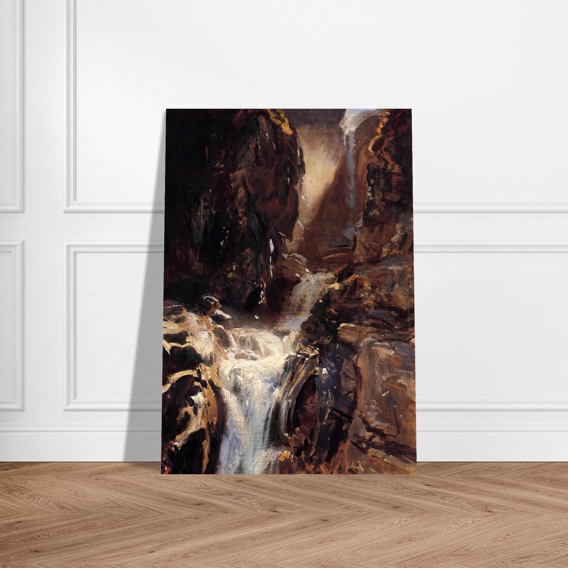 A Waterfall - John Singer Sargent Brushed Aluminum Print - 70x100 cm / 28x40 inches | John Singer Sargent Aluminum Print | John Singer Sargent Prints