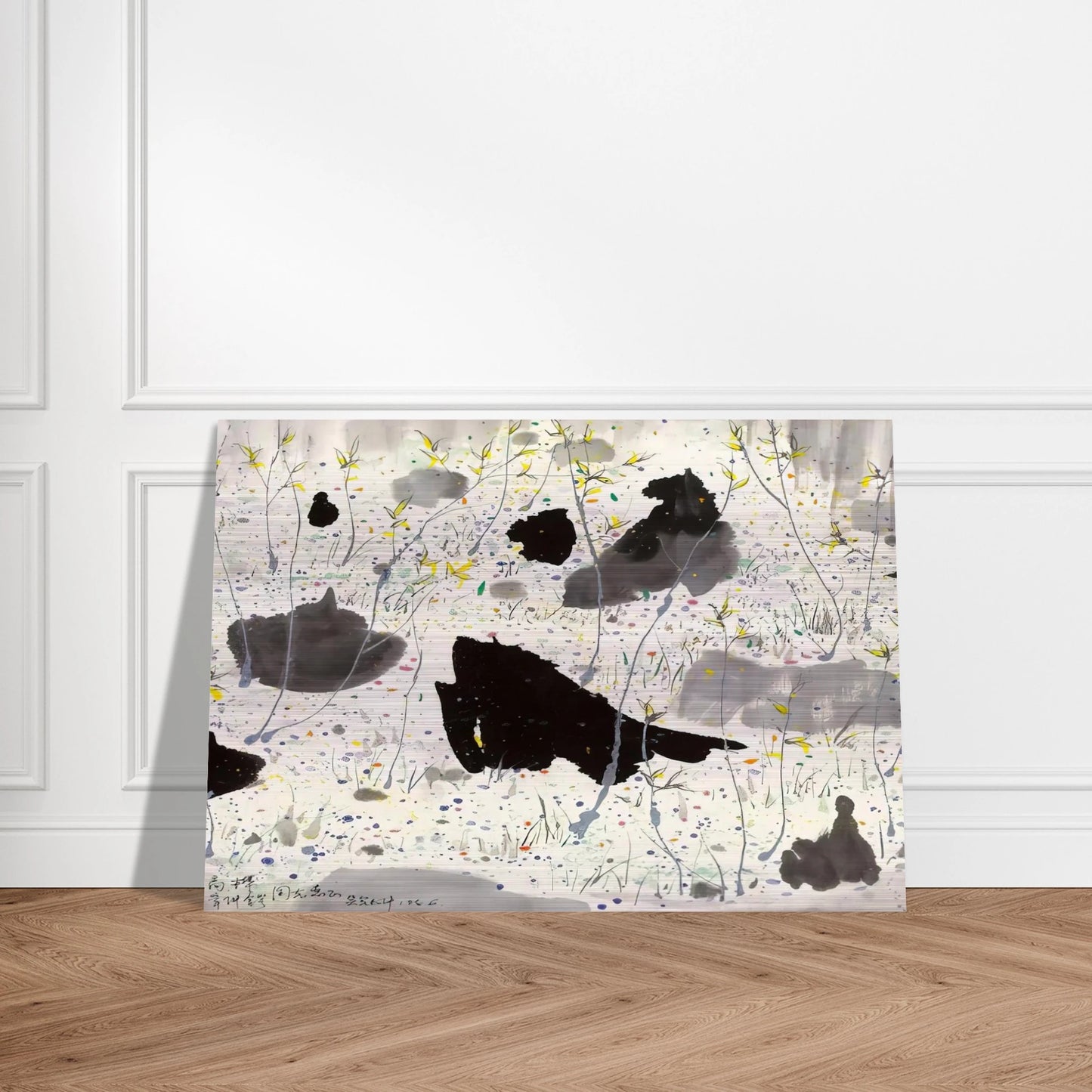 Blossom Out - 1986 - Wu Guanzhong Brushed Aluminum Print - 70x100 cm / 28x40 inches | Wu Guanzhong Aluminum Print | Wu Guanzhong Prints