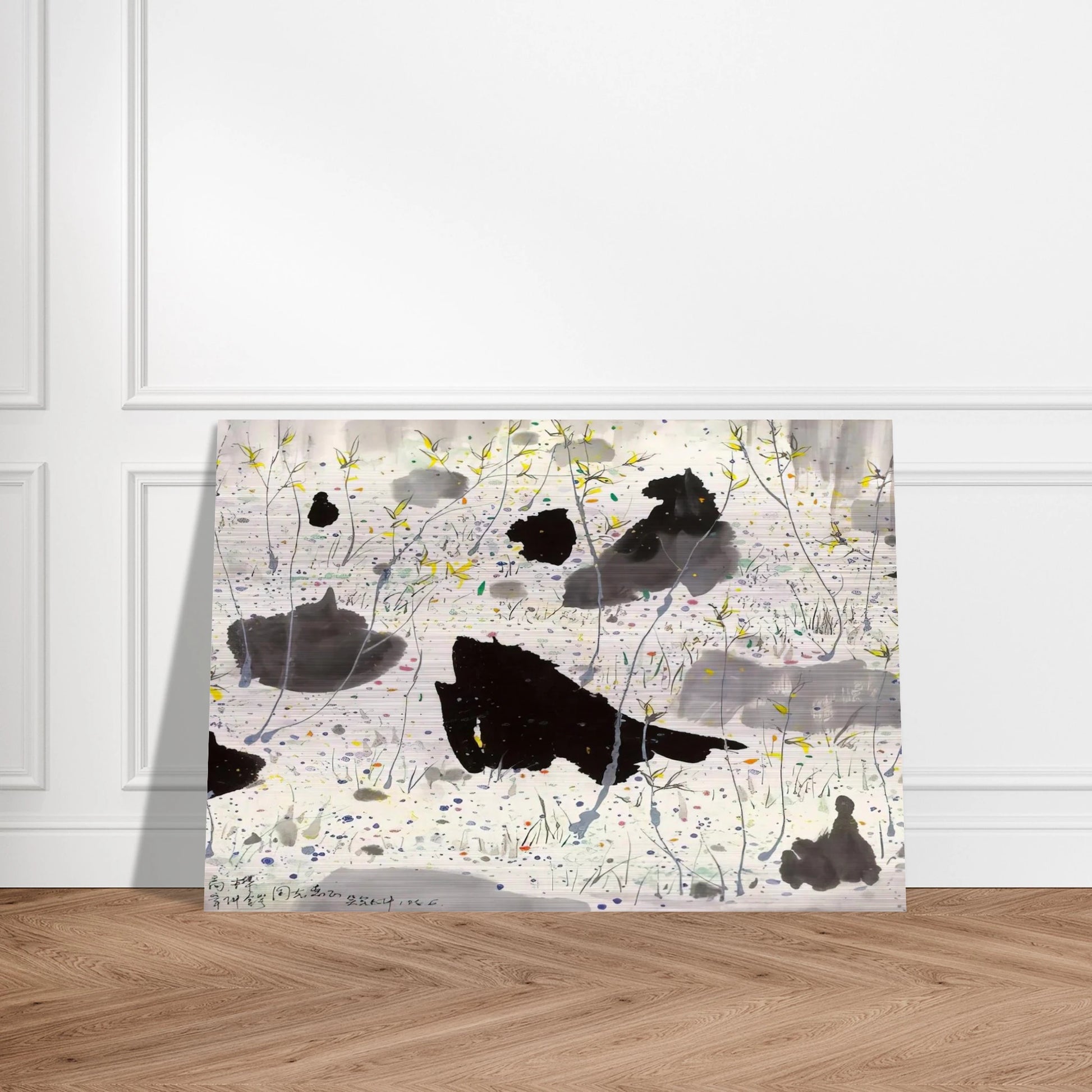 Blossom Out - 1986 - Wu Guanzhong Brushed Aluminum Print - 70x100 cm / 28x40 inches | Wu Guanzhong Aluminum Print | Wu Guanzhong Prints