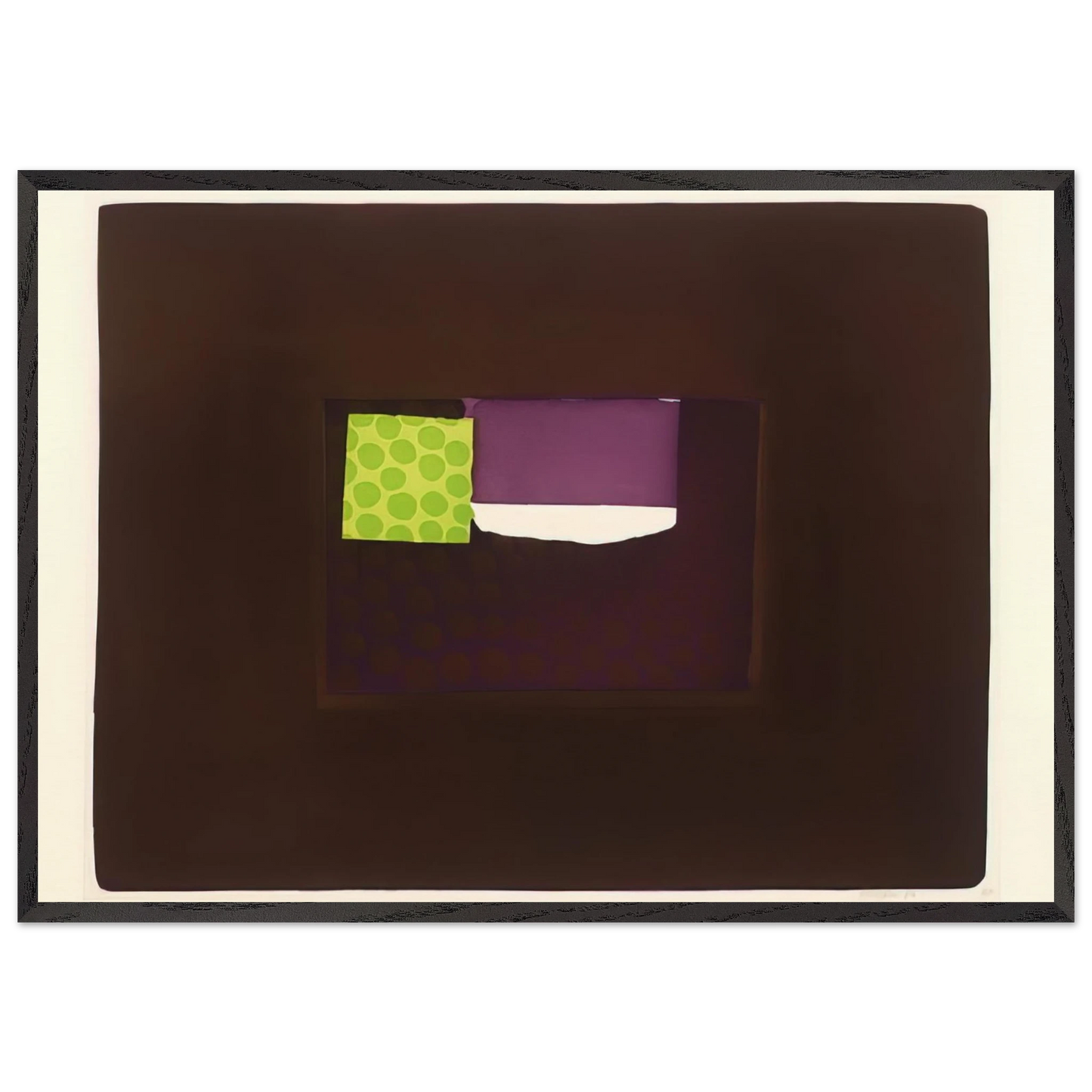 Interior Day - 1974 - Howard Hodgkin 70x100 cm / 28x40 inches Framed Art Print – Black Wooden Frame