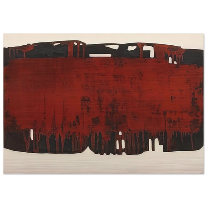 Composition rouille et noire XXV - 1974 - Pierre Soulages Brushed Aluminum Print - 70x100 cm / 28x40 inches | Pierre Soulages Aluminum Print | Pierre Soulages Prints