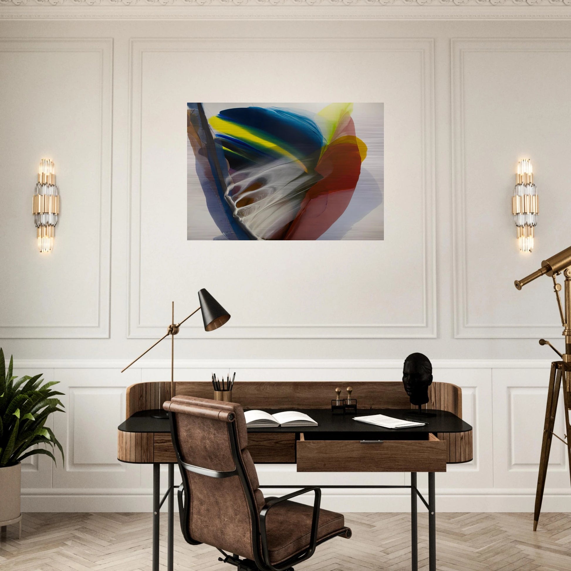 Wanderland Express - 1976 - Paul Jenkins Brushed Aluminum Print - 70x100 cm / 28x40 inches | Paul Jenkins Aluminum Print | Paul Jenkins Prints