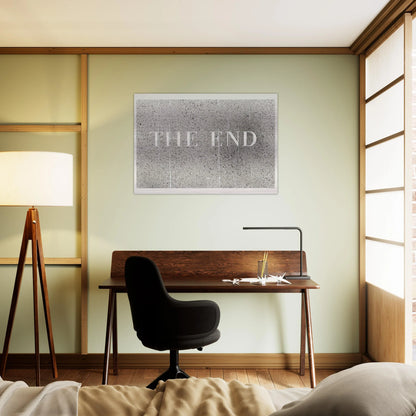 THE END 60 2005 - Edward Ruscha Brushed Aluminum Print - 70x100 cm / 28x40 inches | Edward Ruscha Aluminum Print | Edward Ruscha Prints