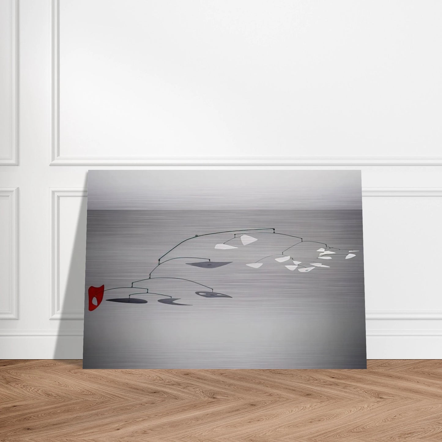 1 RED 4 BLACK PLUS X WHITE 1947 - Alexander Calder Brushed Aluminum Print - 70x100 cm / 28x40 inches | Alexander Calder Aluminum Print | Alexander Calder Prints