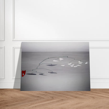1 RED 4 BLACK PLUS X WHITE 1947 - Alexander Calder Brushed Aluminum Print - 70x100 cm / 28x40 inches | Alexander Calder Aluminum Print | Alexander Calder Prints