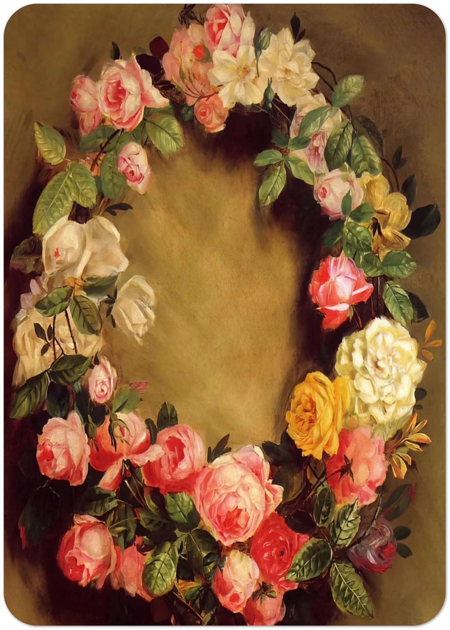 Crown of Roses By Pierre-Auguste Renoir Pack of 10 Post Cards | Pierre-Auguste Renoir Post Cards | A6 (10.5 x 14.8 cm) - 4.1 x 5.8 inches