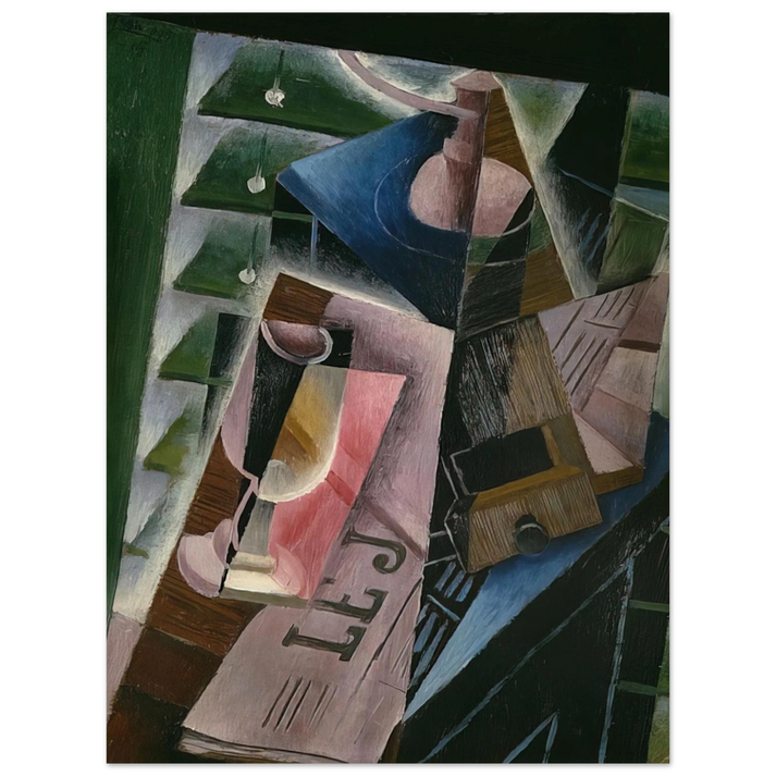 Juan Gris - COFFEE GRINDER AND GLASS 1915  75x100 cm / 30x40inches Fine Art Poster
