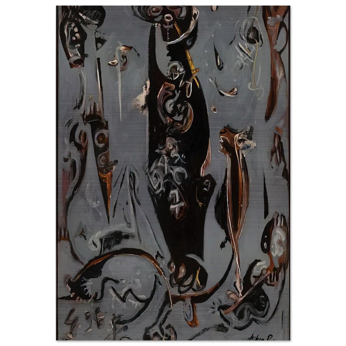TOTEM LESSON 2 1945 - Jackson Pollock Brushed Aluminum Print - 70x100 cm / 28x40 inches | Jackson Pollock Aluminum Print | Jackson Pollock Prints