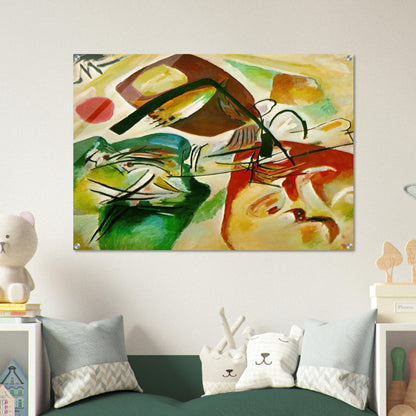 PICTURE WITH A BLACK ARCH 1912 - Wassily Kandinsky Acrylic Print - 70x100 cm / 28x40″ inches