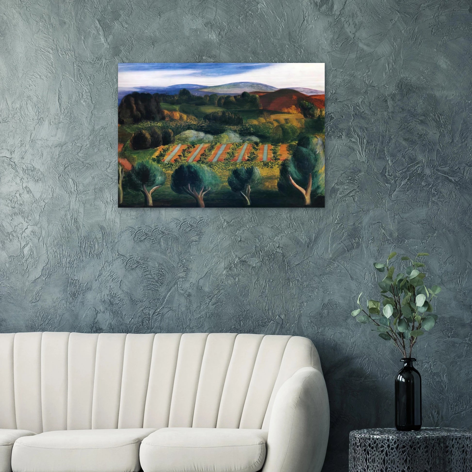 PROVENCE LANDSCAPE 1918 - Moise Kisling Brushed Aluminum Print - 70x100 cm / 28x40 inches | Moise Kisling Aluminum Print | Moise Kisling Prints