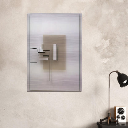 SYNTHETIC CONSTRUCTION WHITE AND BLACK 1966 - Victor Pasmore Brushed Aluminum Print - 70x100 cm / 28x40 inches | Victor Pasmore Aluminum Print | Victor Pasmore Prints