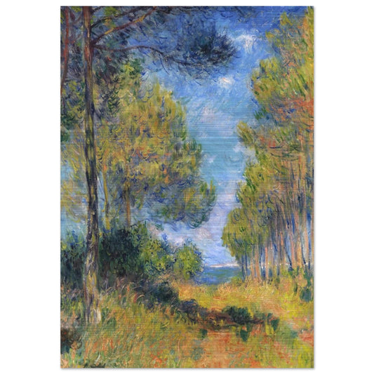 Path at Varengeville - claude monet Brushed Aluminum Print - 70x100 cm / 28x40 inches | claude monet Aluminum Print | claude monet Prints