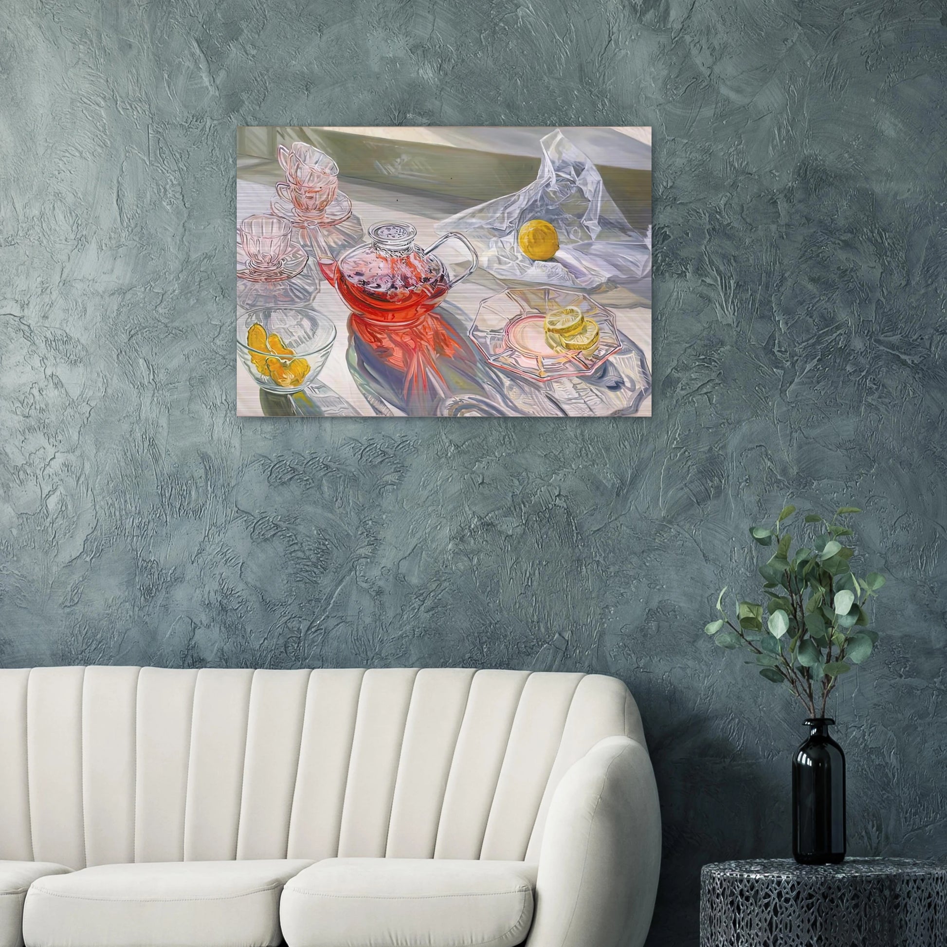 HERB TEA 1995 - Janet Fish Brushed Aluminum Print - 70x100 cm / 28x40 inches | Janet Fish Aluminum Print | Janet Fish Prints