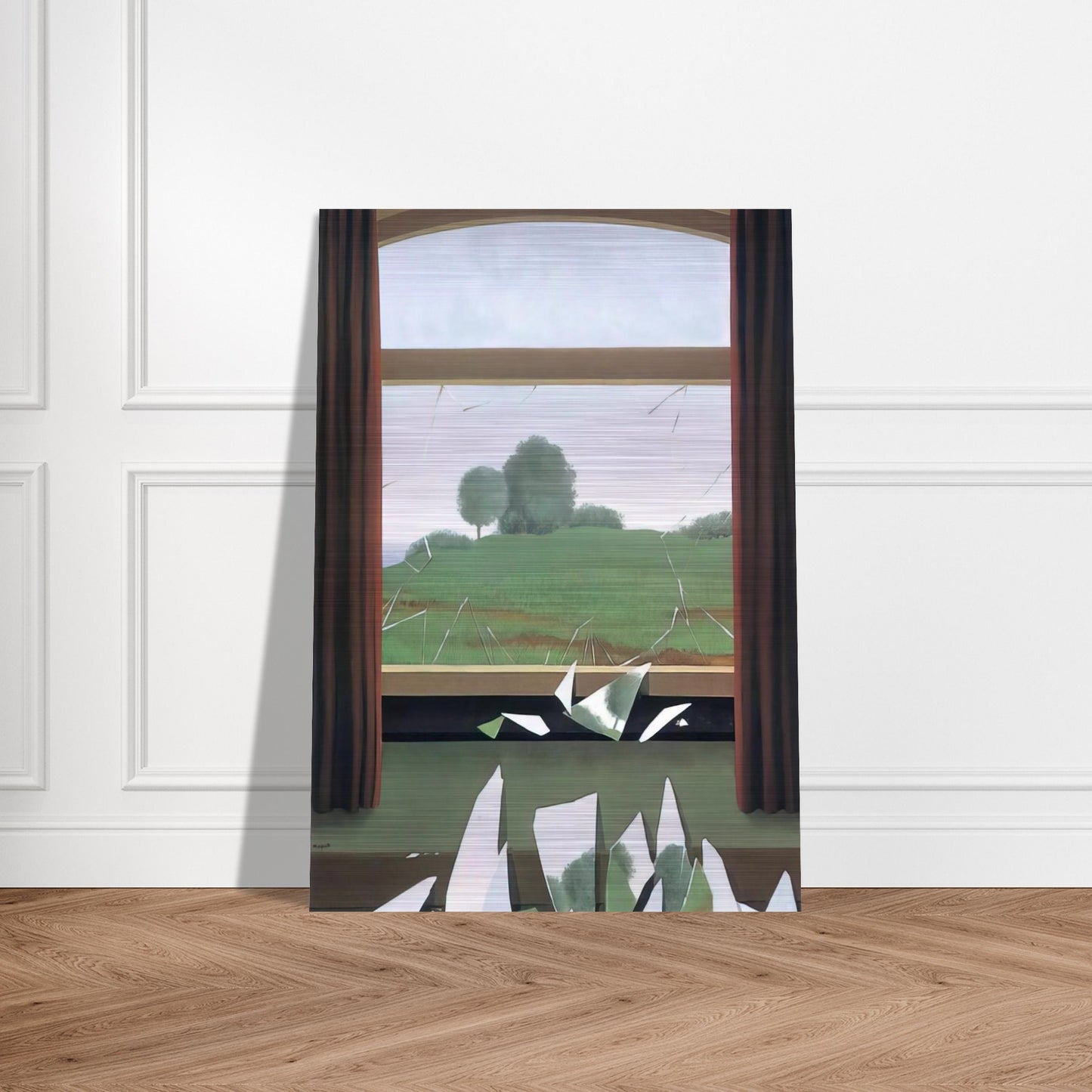 THE KEY TO THE FIELDS 1936 - Rene Magritte Brushed Aluminum Print - 70x100 cm / 28x40 inches | Rene Magritte Aluminum Print | Rene Magritte Prints