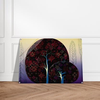 A Tree Poem - Eyvind Earle Acrylic Print - 70x100 cm / 28x40″ inches | Eyvind Earle Wall Art | Eyvind Earle Prints