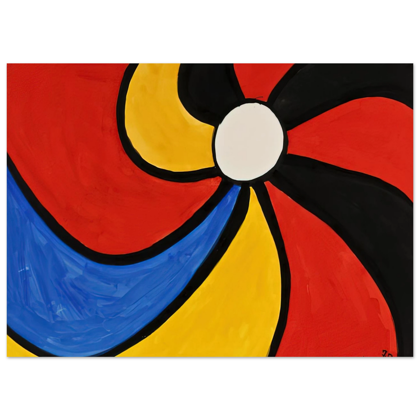 Alexander Calder - THE BIG WHEEL 1970 Fine Art Poster