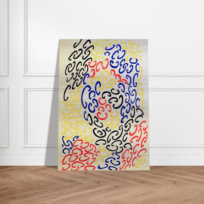 COMPOSITION 10 - Sonia Delaunay Brushed Aluminum Print - 70x100 cm / 28x40 inches | Sonia Delaunay Aluminum Print | Sonia Delaunay Prints