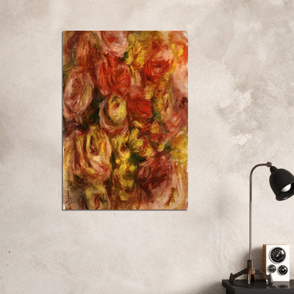 Study of Flowers - Pierre-Auguste Renoir Brushed Aluminum Print - 70x100 cm / 28x40 inches | Pierre-Auguste Renoir Aluminum Print | Pierre-Auguste Renoir Prints