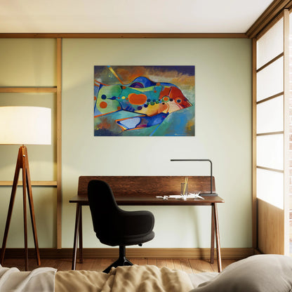 Fish - Naïve Art Primitivism - Aldemir Martins Brushed Aluminum Print - 70x100 cm / 28x40 inches | Aldemir Martins Aluminum Print | Aldemir Martins Prints