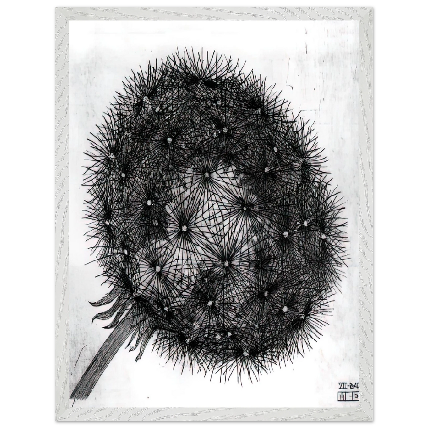 MC Escher - BLOWBALL I Wall Art - 21x29.7 cm / 8x12" - Premium Wooden Framed Poster With Fine Art Paper-canvas - White frame