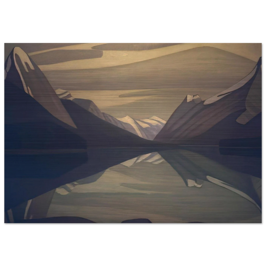 Maligne Lake, Jasper Park - 1924 - Lawren Harris Brushed Aluminum Print - 70x100 cm / 28x40 inches | Lawren Harris Aluminum Print | Lawren Harris Prints