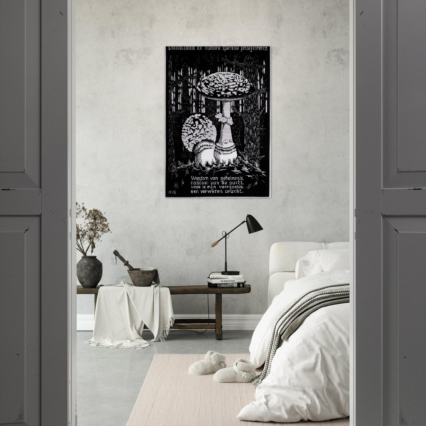 EMBLEMATA TOADSTOOL - MC Escher Brushed Aluminum Print - 70x100 cm / 28x40 inches | MC Escher Aluminum Print | MC Escher Prints