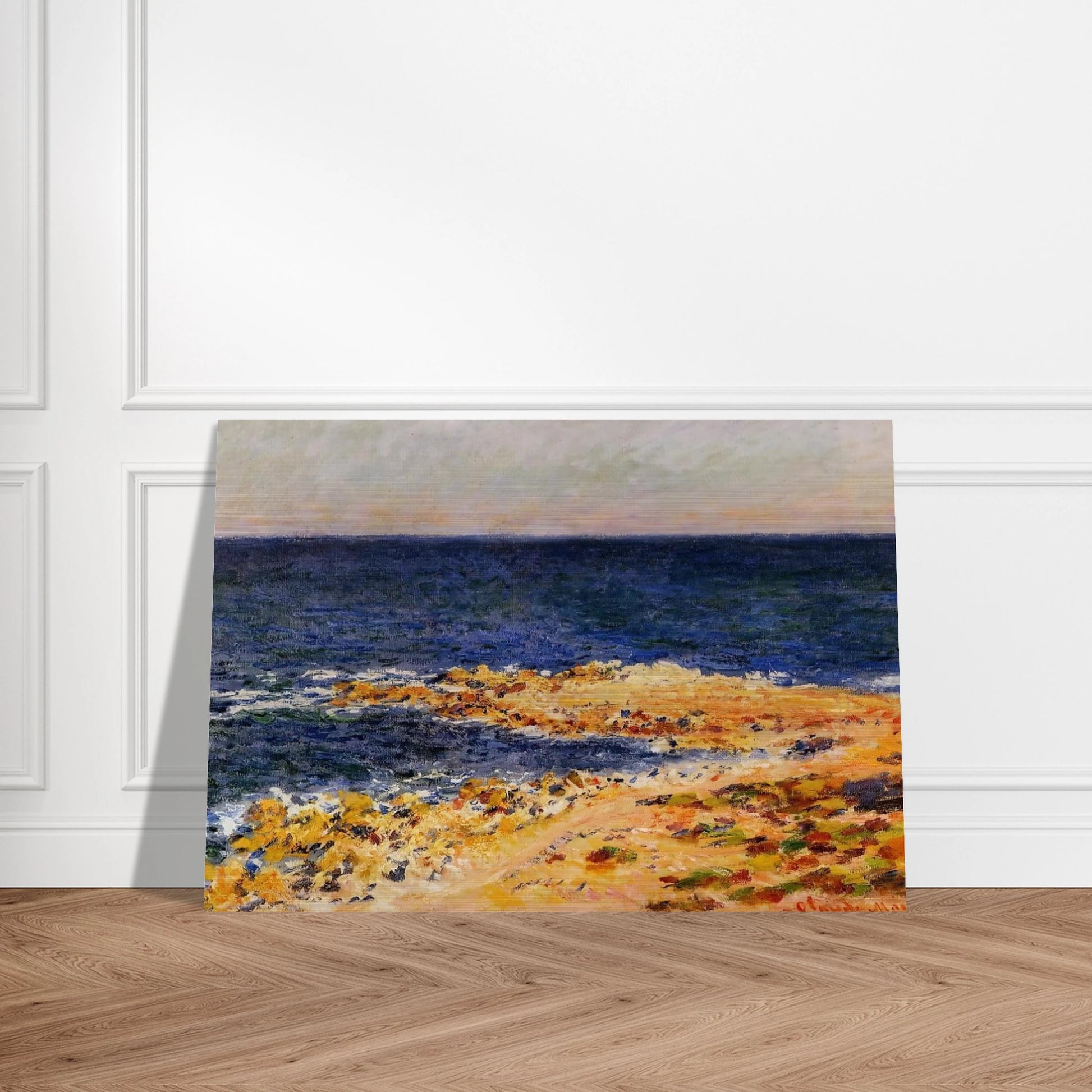 The Big Blue at Antibes - claude monet Brushed Aluminum Print - 70x100 cm / 28x40 inches | claude monet Aluminum Print | claude monet Prints