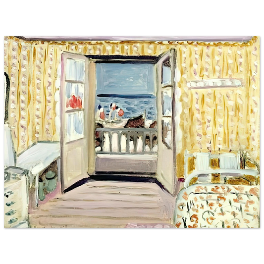 Henri Matisse - INTERIOR JULY 14TH ETRETAT 1920  75x100 cm / 30x40inches Fine Art Poster