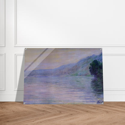 The Seine at Port-Villez, Blue Effect - claude monet Acrylic Print - 70x100 cm / 28x40″ inches | claude monet Wall Art | claude monet Prints