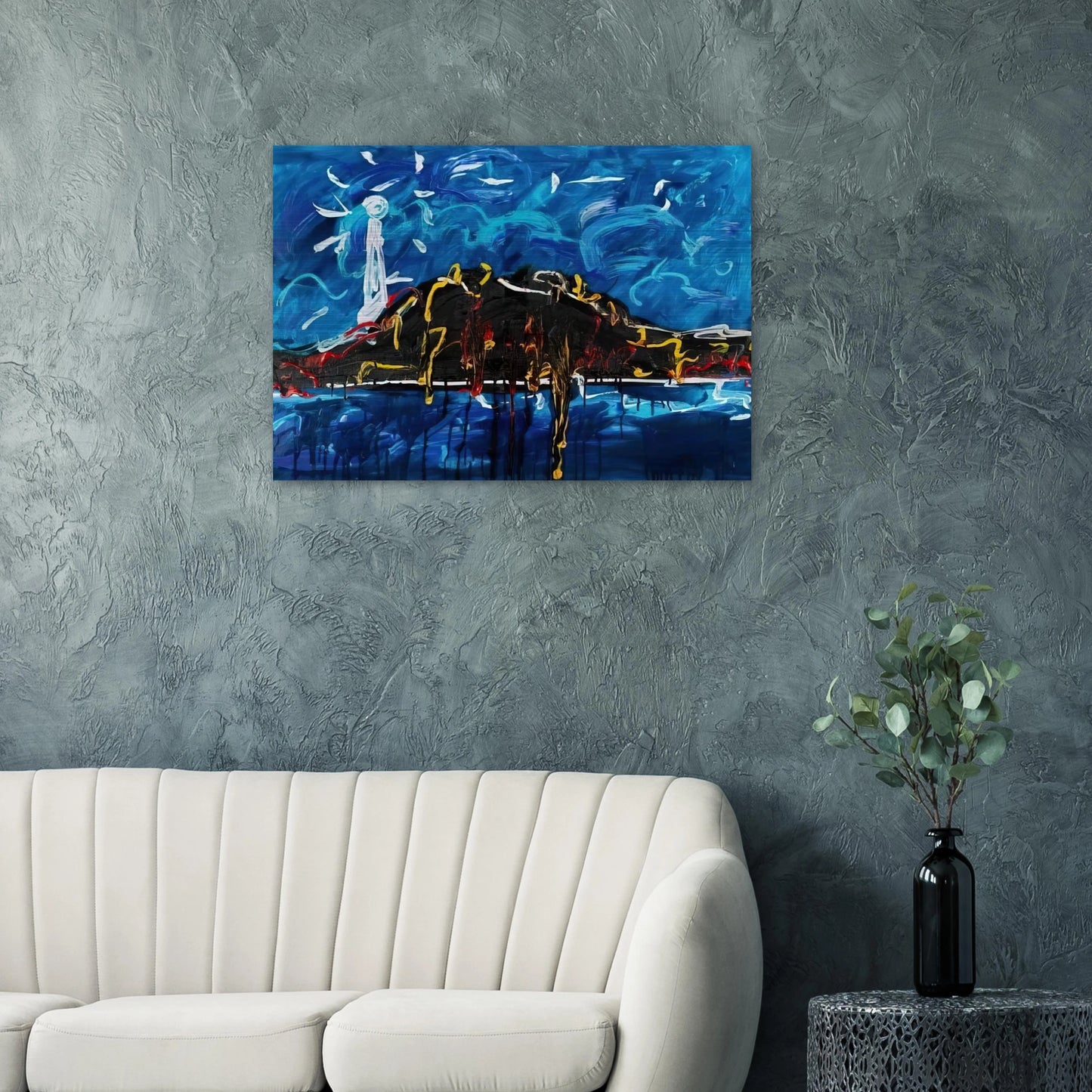 Il Vulcano - Art Informel - Mario Schifano Brushed Aluminum Print - 70x100 cm / 28x40 inches | Mario Schifano Aluminum Print | Mario Schifano Prints