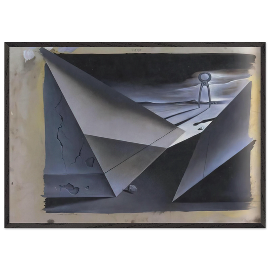 DESIGN FOR THE FILM SPELLBOUND 2 - Salvador Dali 70x100 cm / 28x40 inches Framed Art Print – Black Wooden Frame