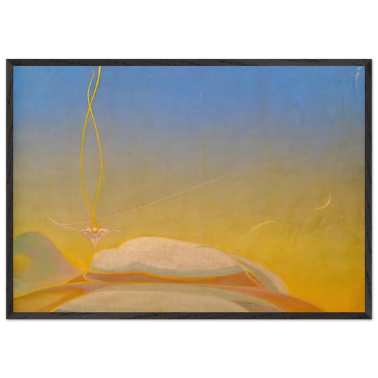 Translation - Precisionism - Agnes Lawrence Pelton 70x100 cm / 28x40 inches Framed Art Print – Black Wooden Frame