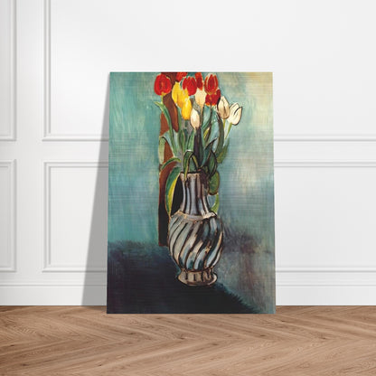 ME MYSELF STENDHAL VASE OF TULIPS 1914 - Henri Matisse Brushed Aluminum Print - 70x100 cm / 28x40 inches | Henri Matisse Aluminum Print | Henri Matisse Prints