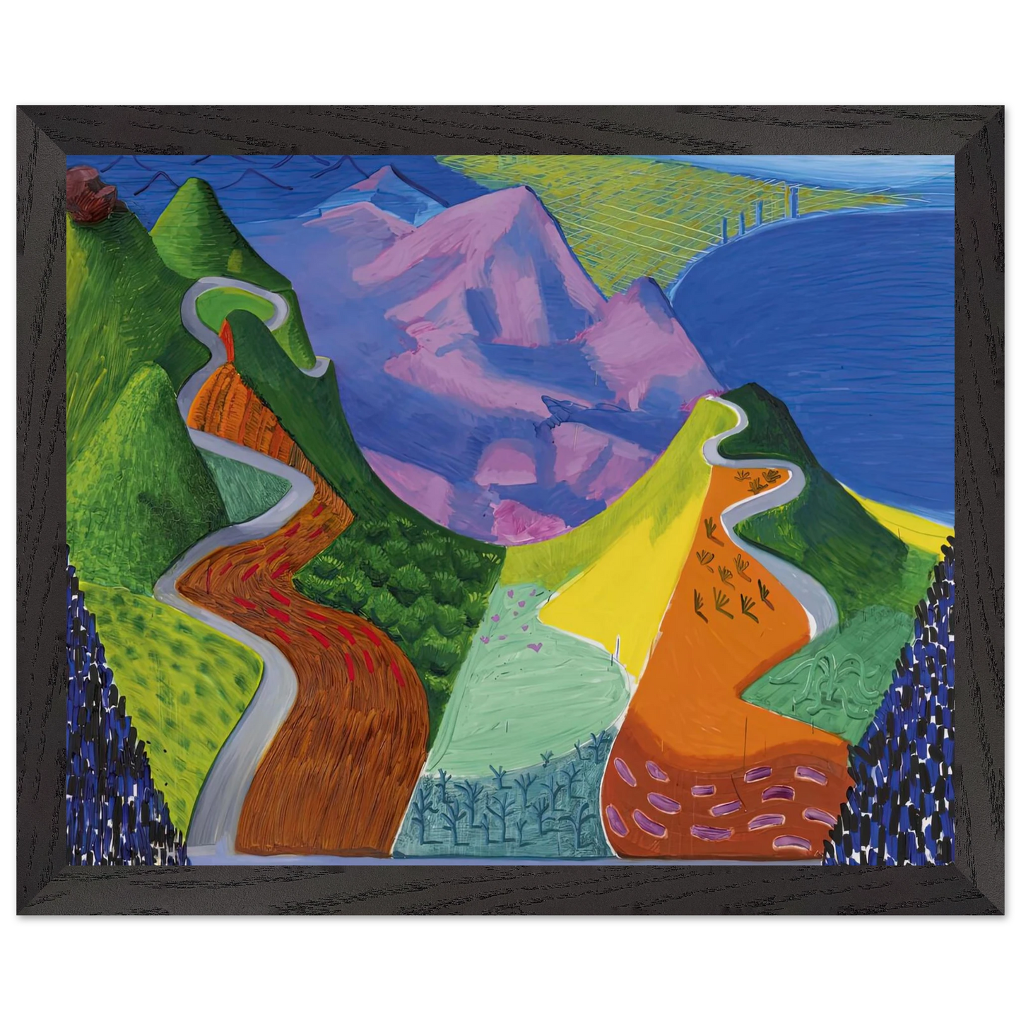David Hockney - David Hockney Wall art - 21x29.7 cm / 8x12" - Premium Wooden Framed Poster With Fine Art Paper-canvas - Wood frame