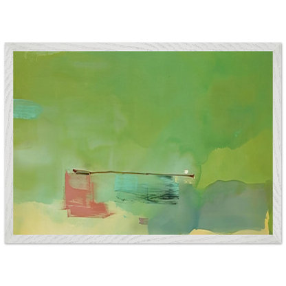 Helen Frankenthaler - Springscape - 1975 Wall art - A1 (59.4 x 84.1  cm) - Premium Wooden Framed Poster With Fine Art Paper-canvas - White frame