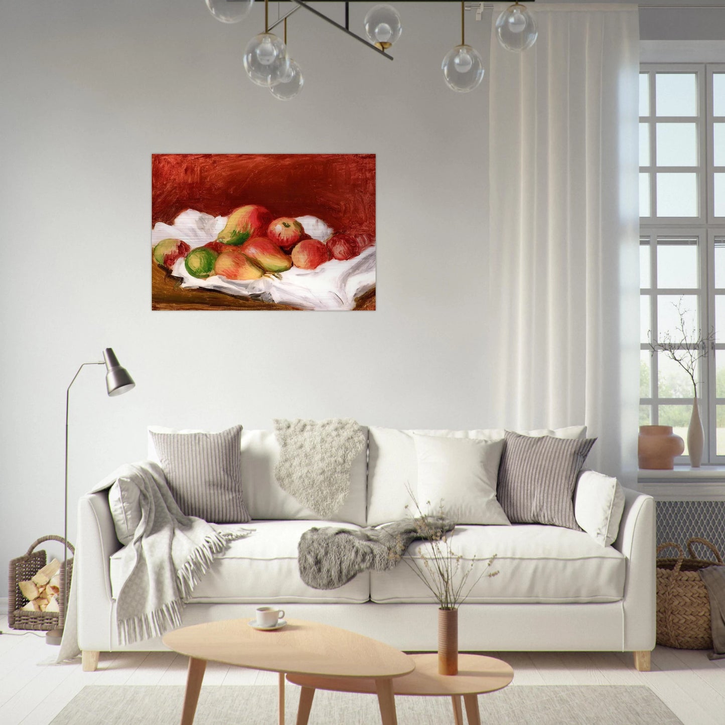 Pears and Apples - Pierre-Auguste Renoir Brushed Aluminum Print - 70x100 cm / 28x40 inches | Pierre-Auguste Renoir Aluminum Print | Pierre-Auguste Renoir Prints