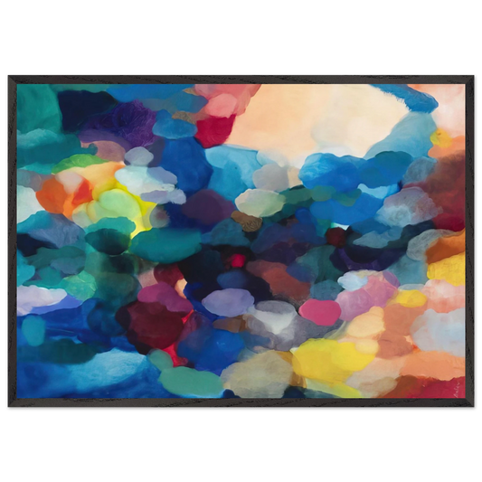 Noble Numbers - Alice Baber 70x100 cm / 28x40 inches Framed Art Print – Black Wooden Frame