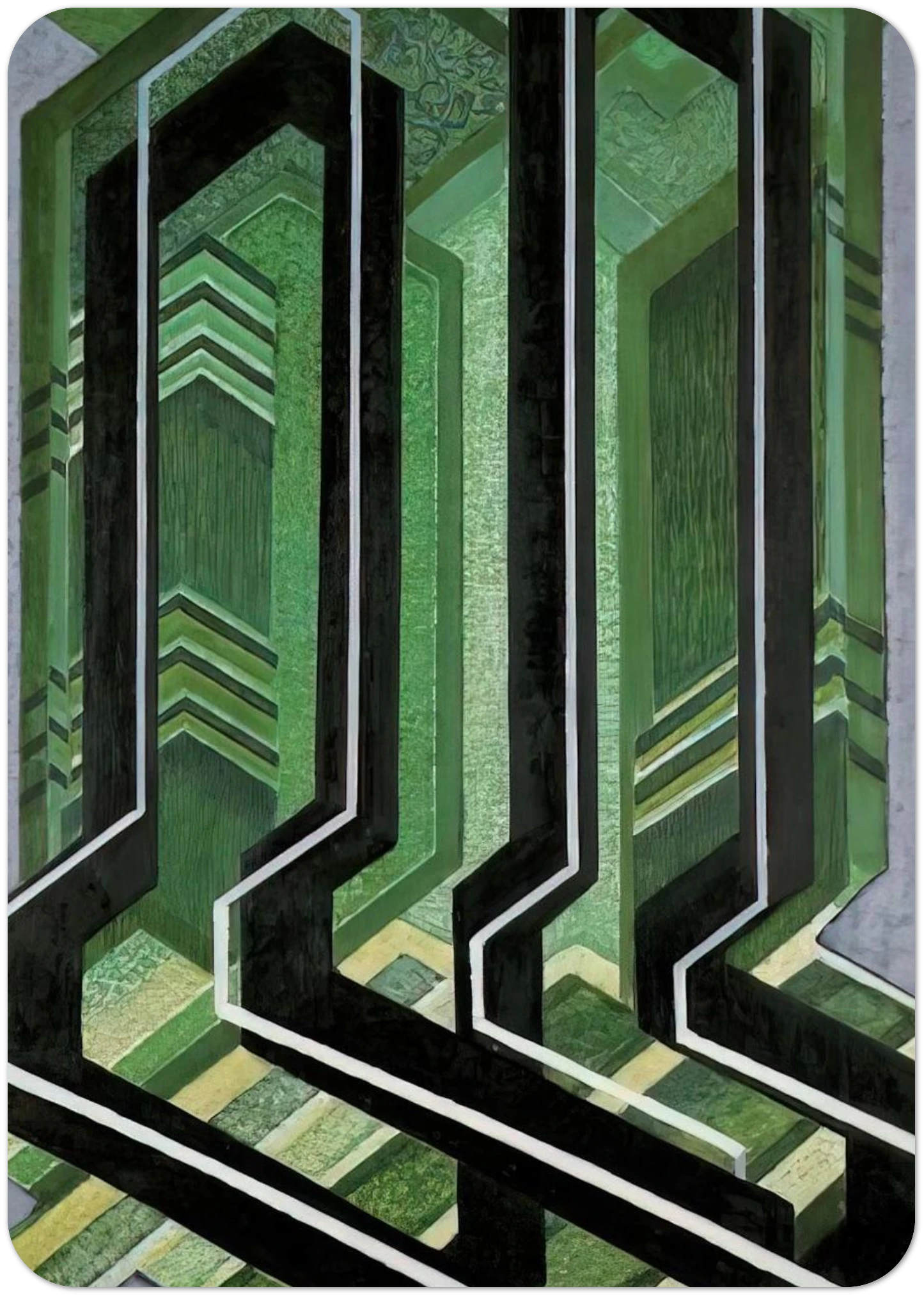 Diagonal Planes By Frantisek Kupka Pack of 10 Post Cards | Frantisek Kupka Post Cards | A6 (10.5 x 14.8 cm) - 4.1 x 5.8 inches