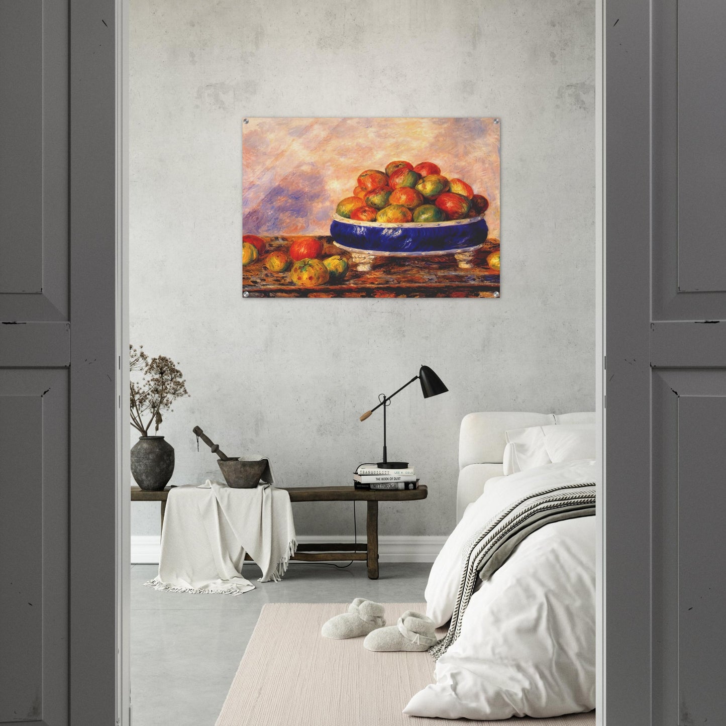 Apples in a dish - Pierre-Auguste Renoir Acrylic Print - 70x100 cm / 28x40″ inches | Pierre-Auguste Renoir Wall Art | Pierre-Auguste Renoir Prints