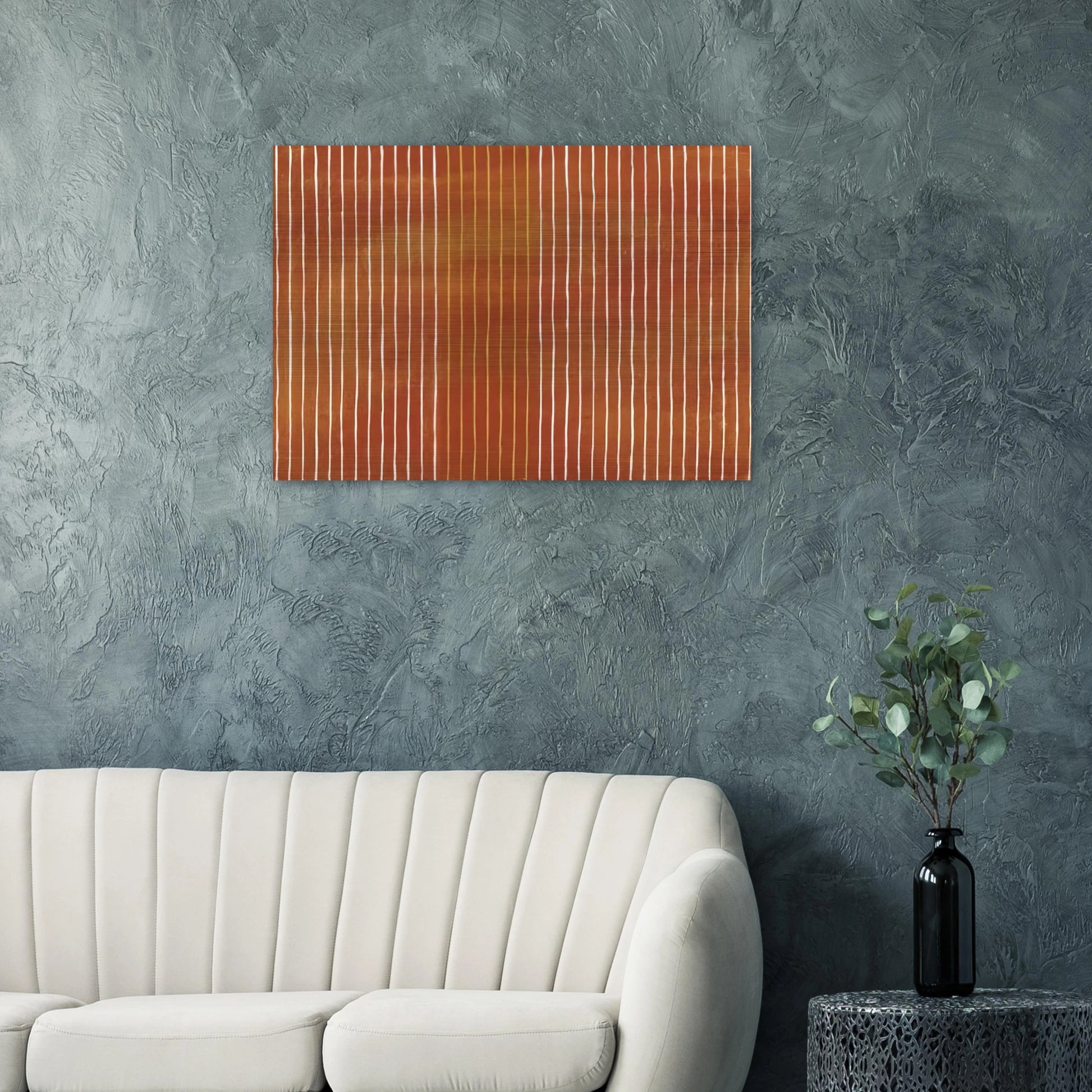 Pumpkin - 1959 - Gene Davis Brushed Aluminum Print - 70x100 cm / 28x40 inches | Gene Davis Aluminum Print | Gene Davis Prints