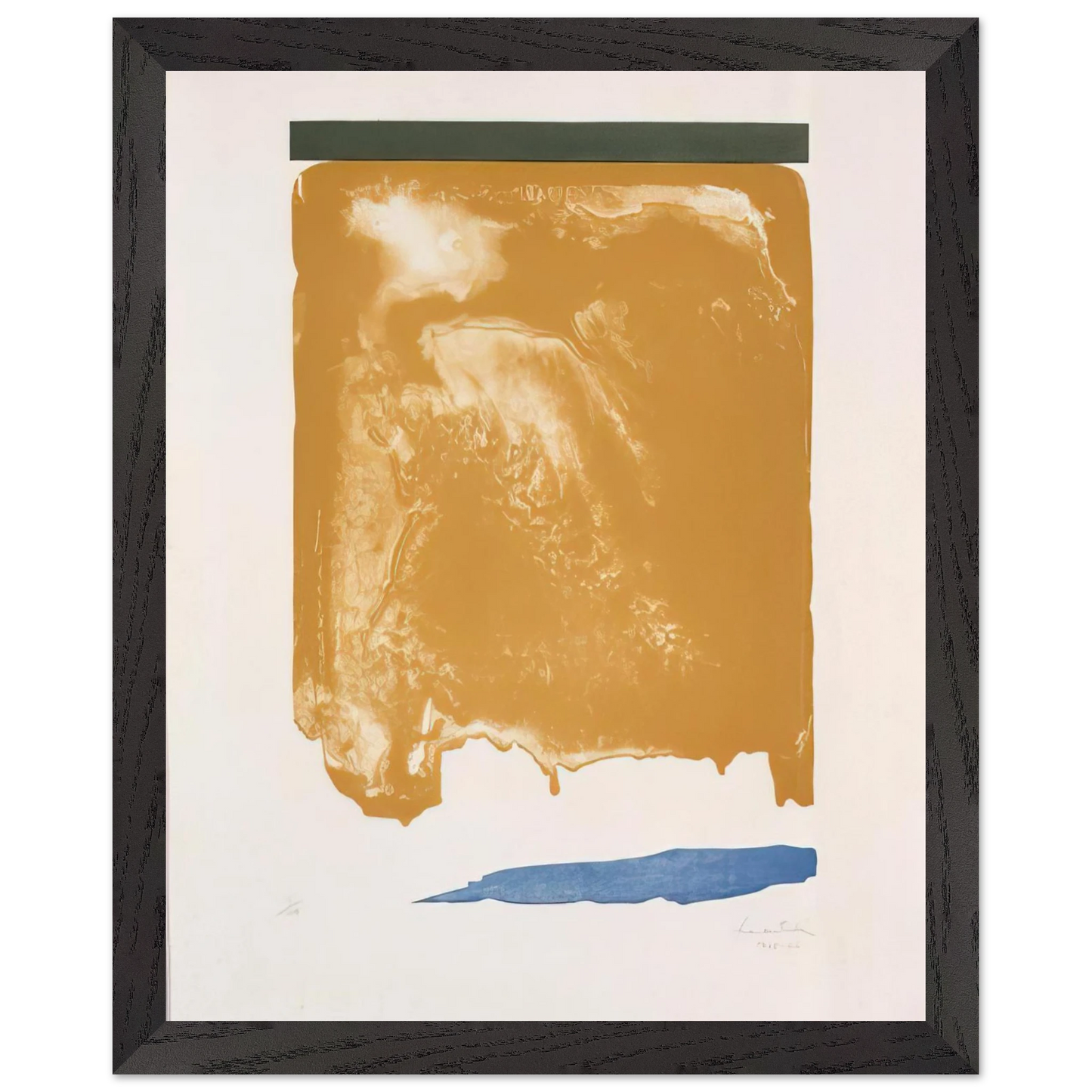 Helen Frankenthaler - Persian Garden - 1966 Wall art - 13x18 cm / 5x7 inches - Premium Wooden Framed Poster With Fine Art Paper-canvas - Black frame