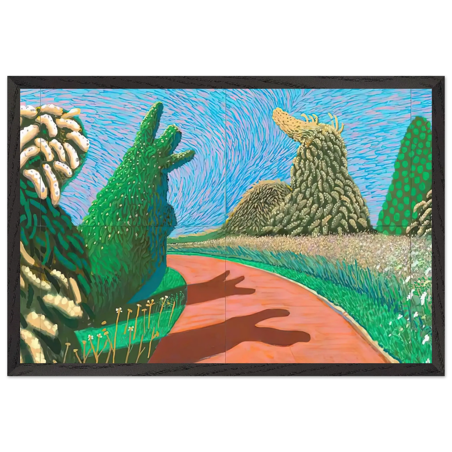 David Hockney - David Hockney Wall art - 40x50 cm / 16x20 Inches - Premium Wooden Framed Poster With Fine Art Paper - Black frame